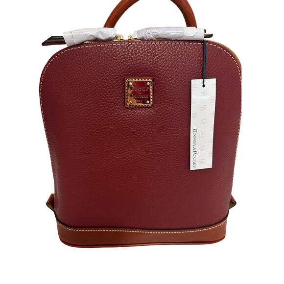 Dooney & Bourke Handbags - NWT New Women Dooney & Bourke Wine Red Saffiano Leather Zip Pod Backpack $268